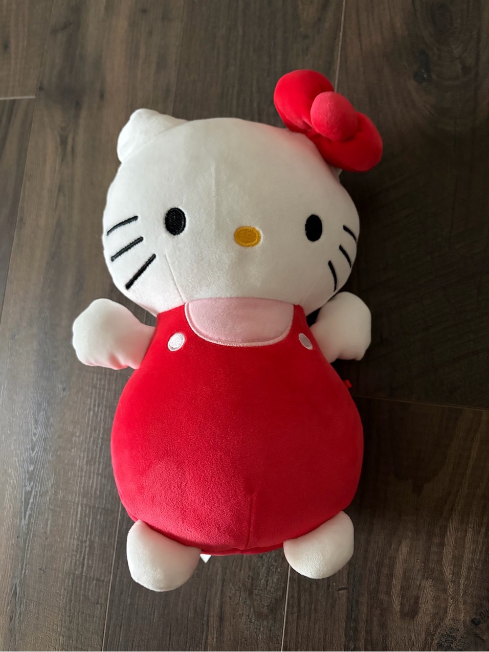 Hello Kitty Plush Toy in White and Red with Bow